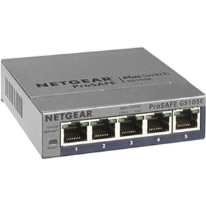 【ネットギア NETGEAR】ネットギア GS105E-200JPS 卓上型コンパクト アンマネージプラス スイッチングハブ ギガビット 5ポート VLAN QoS