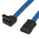 L型コネクタで狭い場所に便利!!　SATA II規格対応。SATA 1.5Gb/s (150MB/s) と3Gb/s (300MB/s) に対応。カラー: ブルーアイネックス AINEX アイネックス SAT-3002LBL シリアルATAケーブル L型コネクタ 20cm AINEX