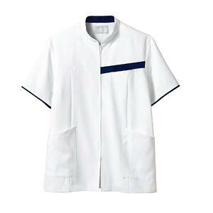 Jacket - 【住商モンブラン】住商モンブラン 72-1248 ジャケット メンズ 半袖 白 ネイビー Lサイズ