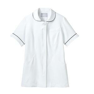 【住商モンブラン】住商モンブラン 73-2008 ナースジャケット 半袖 白 ゴールド & ネイビー Mサイズ