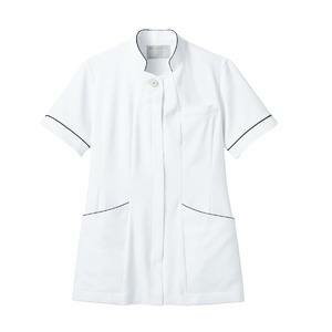 【住商モンブラン】住商モンブラン 73-2028 ナースジャケット 半袖 白 ゴールド & ネイビー Sサイズ