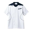 【住商モンブラン】住商モンブラン CHM558-0109 メンズジャケット 半袖 ホワイト ネイビー M