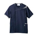 【住商モンブラン】住商モンブラン CHM854-0940 スクラブ メンズ 半袖 ネイビー グレー LL