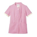 【住商モンブラン】住商モンブラン PP302-21 ナースジャケット 半袖 ピンク アイボリー M
