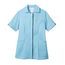 【住商モンブラン】住商モンブラン PP303-39 ナースジャケット 半袖 サックス ネイビー M