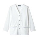 【住商モンブラン】住商モンブラン 76-031 カーディガン レディス 長袖 白 ネイビー M(3)