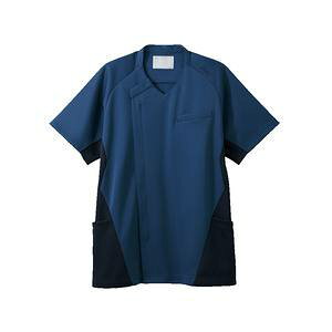 【住商モンブラン】住商モンブラン CHM859-39 スクラブ メンズ 半袖 ブルー ネイビー 3L