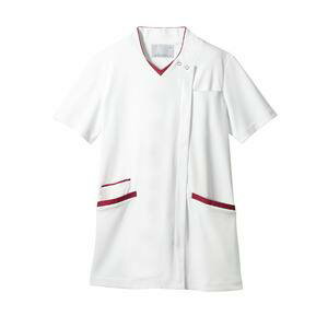 【住商モンブラン】住商モンブラン 73-2248 スクラブ レディス 半袖 白 バーガンディ 6L