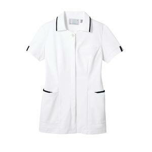 【住商モンブラン】住商モンブラン 73-2419 ナースジャケット 半袖 白 ネイビー 3L