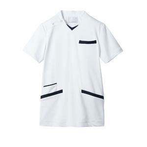 【住商モンブラン】住商モンブラン 72-1379 スクラブ 兼用 半袖 白 ネイビー M