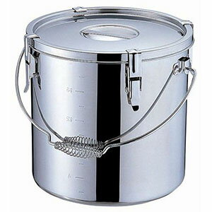 送料無料！！【遠藤商事 TKG】TKG SA モリブデン 目盛付 パッキン付 寸胴鍋 27cm 14.0L 吊付 AZV7127 遠藤商事【smtb-u】