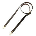 【日本紐釦貿易 Nippon Chuko】NBK ヌメ革ショルダー ゴールド×こげ茶 約110cm〜120cm 1本入 KT90G-C 日本紐釦貿易