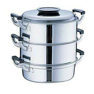 【遠藤商事 TKG】TKG PE 18-0 丸型 蒸器 27cm 3段 AMS72273 遠藤商事