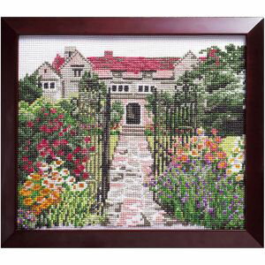 【オリムパス】オリムパス クロスステッチ 刺しゅうキット 風景シリーズ 英国庭園 白 884