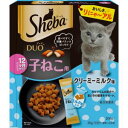 子ねこにぴったりのミルク粒。デュオの美味しさそのままに、子ねこの必要な栄養が全てバランスよく含まれた総合栄養食です。カルシウム配合で、健康な歯と骨の発育をサポートします。【原材料】肉類(チキンミール、牛・羊副産物、チキンエキス、家禽ミール等)、穀類(とうもろこし、米、小麦等)、油脂類、酵母、ビートパルプ、全粉乳、魚介類(まぐろエキス等)、フラクトオリゴ糖、ビタミン類(A、B1、B2、B6、B12、C、D3、E、コリン、ナイアシン、パントテン酸、葉酸)、ミネラル類(Ca、Cl、Cu、Fe、I、K、Mg、Mn、Na、Se、Zn)、アミノ酸類(タウリン、ヒスチジン、フェニルアラニン、メチオニン)、酸化防止剤(BHA、BHT、クエン酸)【保証成分】タンパク質30.0%以上、脂質17.0%以上、粗繊維5.0%以下、灰分10.0%以下、水分12.0%以下【エネルギー】405kcal/100g【給与量の目安】4〜8週齢(おおよその体重0.8kg):45g、〜12週齢(おおよその体重1.2kg):55g、〜16週齢(おおよその体重1.8kg):65g、〜24週齢(おおよその体重2.6kg):70g、〜32週齢(おおよその体重3.1kg):70g、〜40週齢(おおよその体重3.4kg):70g、〜52週齢(おおよその体重3.5kg):50g【保管方法】・誤食防止のため、小児の手の届かない場所に保管してください。・開封後は直射日光・高温多湿を避けて保存し、なるべく早く使い切ってください。・虫が入らないように、しっかり密封してください。【賞味期限】18ヶ月【原産国または製造地】タイ【広告文責】ハーマンズ株式会社03-3526-5222【製造販売元】マースジャパンリミテッド【商品区分】猫用フードペットフード(食品)賞味(消費)期限について最新の賞味(消費)期限でのお届けが出来るように、ご注文分を都度メーカーや問屋から最新在庫を取寄せし出荷しています。賞味(消費)期限のお問い合わせや指定はこのような都合上お受け致しかねております。また商品によってはメーカーにより期限の設定が無い場合がございます。