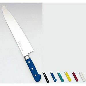 【實光】實光 堺實光 スタンダード 抗菌 プラ柄 牛刀 両刃 27cm 黒 51507