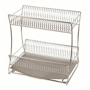【パール金属】パール金属 サスティナ 18-8 ステンレス製 水切りラック2段 スライド式 HB-5531