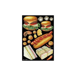 【のぼり屋工房】のぼり屋工房 デコレーションシールA4 ハンバーガー ホットドッグチョーク 40237