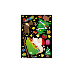 【のぼり屋工房】のぼり屋工房 デコレーションシールA4 サンタソリ ツリー 40282