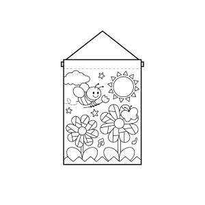 【のぼり屋工房】のぼり屋工房 塗絵タペ お花 42573