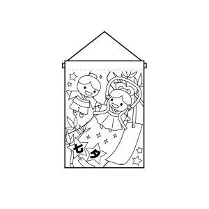 【のぼり屋工房】のぼり屋工房 塗絵タペ 七夕 織姫と彦星 42576