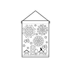【のぼり屋工房】のぼり屋工房 塗絵タペ 花火大会 42577
