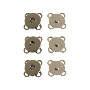 【日本紐釦貿易 Nippon Chuko】NBK 縫い付マグネット シルバー 15mm 3組 SM2-S 日本紐釦貿易