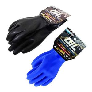 【おたふく手袋】おたふく手袋 A-207 L 黒 PVCオイルレジスタント 1P裸
