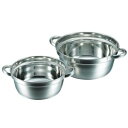 【大屋金属】CLO 18-8 段付 料理鍋 24cm 2.6L クローバー 大屋金属
