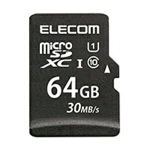 yGR(ELECOM)zMicroSDXCJ[h/f[^T[rXt/UHS-I 30MB/s/64GB MF-MS064GU11LRA