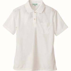 【アイトス】アイトス 10589-101-L 吸汗速乾 クールコンフォート レディース半袖ポロシャツ ホワイト Lサイズ