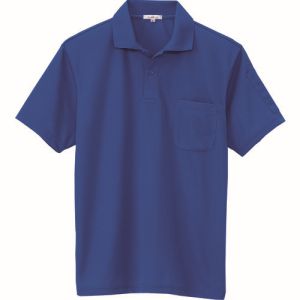 【アイトス】アイトス 10601-006-SS 吸汗速乾 クールコンフォート ペン差し付半袖ポロシャツ 男女兼用 ロイヤルブルー SSサイズ
