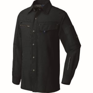 【アイトス】アイトス 30435-010-6L 長袖シャツ 男女兼用 ブラック 6Lサイズ