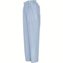 【アイトス】アイトス 1255-007-5L レディースシャーリングパンツ 2タック サックス 5Lサイズ