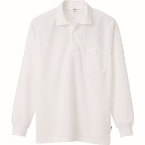 【アイトス】アイトス 10578-001-SS 吸汗速乾 クールコンフォート 長袖ポロシャツ 男女兼用 ホワイト SSサイズ