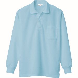 【アイトス】アイトス 10578-007-L 吸汗速乾 クールコンフォート 長袖ポロシャツ 男女兼用 サックス Lサイズ