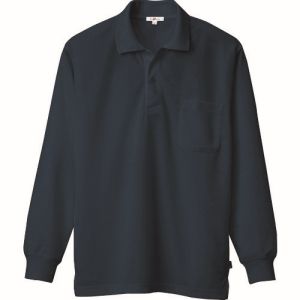 【アイトス】アイトス 10578-008-L 吸汗速乾 クールコンフォート 長袖ポロシャツ 男女兼用 ネイビー Lサイズ