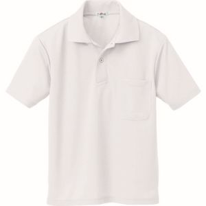 【アイトス】アイトス 10579-001-L 吸汗速乾 クールコンフォート 半袖ポロシャツ 男女兼用 ホワイト Lサイズ