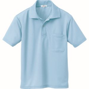 【アイトス】アイトス 10579-007-L 吸汗速乾 クールコンフォート 半袖ポロシャツ 男女兼用 サックス Lサイズ