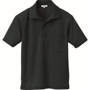 【アイトス】アイトス 10579-010-M 吸汗速乾 クールコンフォート 半袖ポロシャツ 男女兼用 ブラック Mサイズ