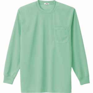 【アイトス】アイトス 10575-005-S 吸汗速乾 クールコンフォート 長袖Tシャツ ポケット付 男女兼用 ミントグリーン Sサイズ