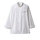 【住商モンブラン】住商モンブラン 6-1061 コックコート 兼用 長袖 白 黒 SS 男女兼用