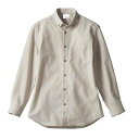 【住商モンブラン】住商モンブラン OV2501-8 シャツ 兼用 長袖 ライトグレー SS 男女兼用