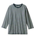 【住商モンブラン】住商モンブラン BW2506-91 カットソー 兼用 8分袖 ブルーボーダー M 男女兼用