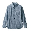 【住商モンブラン】住商モンブラン BW2504-92 シャツ 兼用 長袖 ブルーチェック L 男女兼用(3)