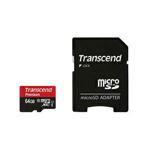 【トランセンド Transcend】microSDHC 64GB TS64GUSDU1 UHS-I Class10 アダプタ付