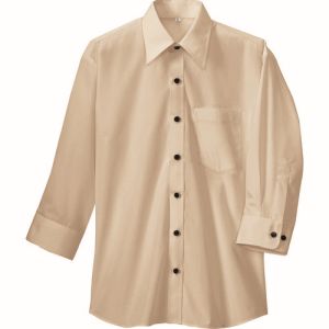【アイトス】アイトス 8022-002-5L 七分袖シャツ 男女兼用 ベージュ 5Lサイズ