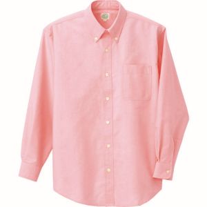 【アイトス】アイトス 7822-060-3S 長袖T/Cオックスボタンダウンシャツ 男女兼用 ピンク 3S