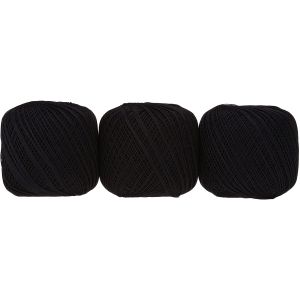 【オリムパス】オリムパス エミーグランデ レース糸 合細 Col.901 ブラック系 50g 約218m x 3玉セット EMMY-901