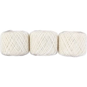 【オリムパス】オリムパス エミーグランデ ビジュー レース糸 合細 Col.L805 ホワイト系 25g 約110m 3玉セット EMMYB-L805